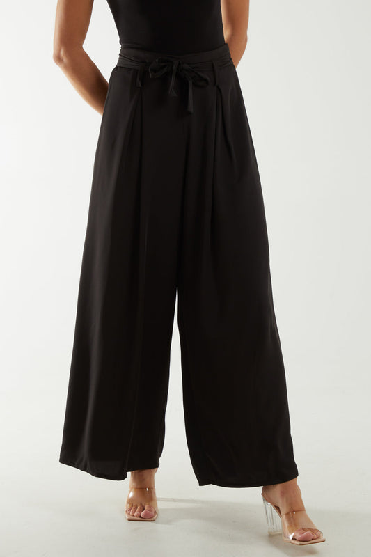 Pleated Trousers With Belt
