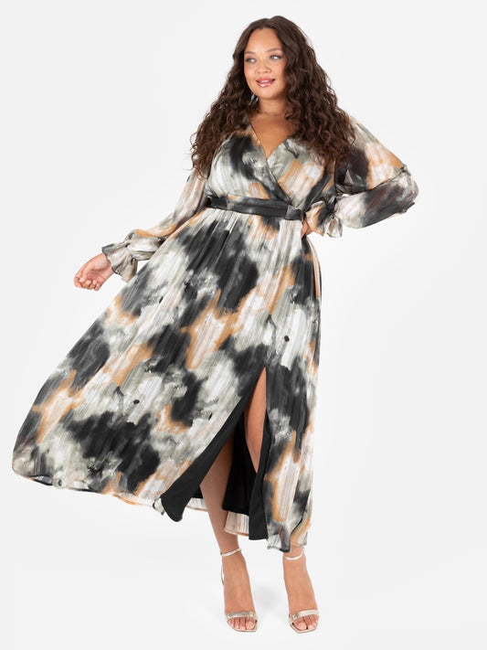 Lovedrobe Faux Wrap Tie Back Midaxi Dress