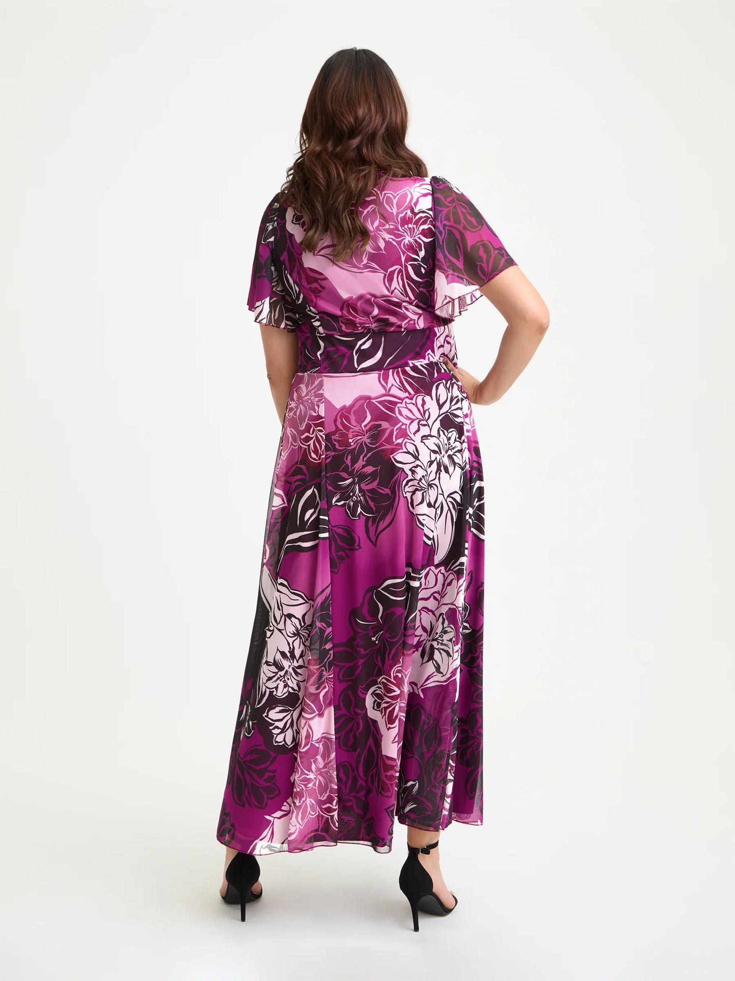 Scarlett & Jo Kemi Mulberry Cream Maxi Dress