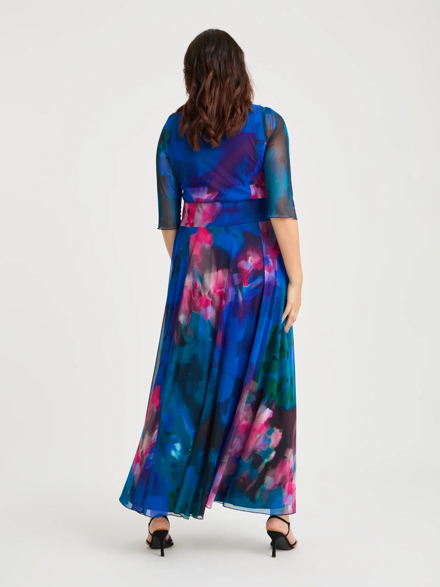 Scarlett & Jo Elizabeth Blue Green Multi Maxi Dress