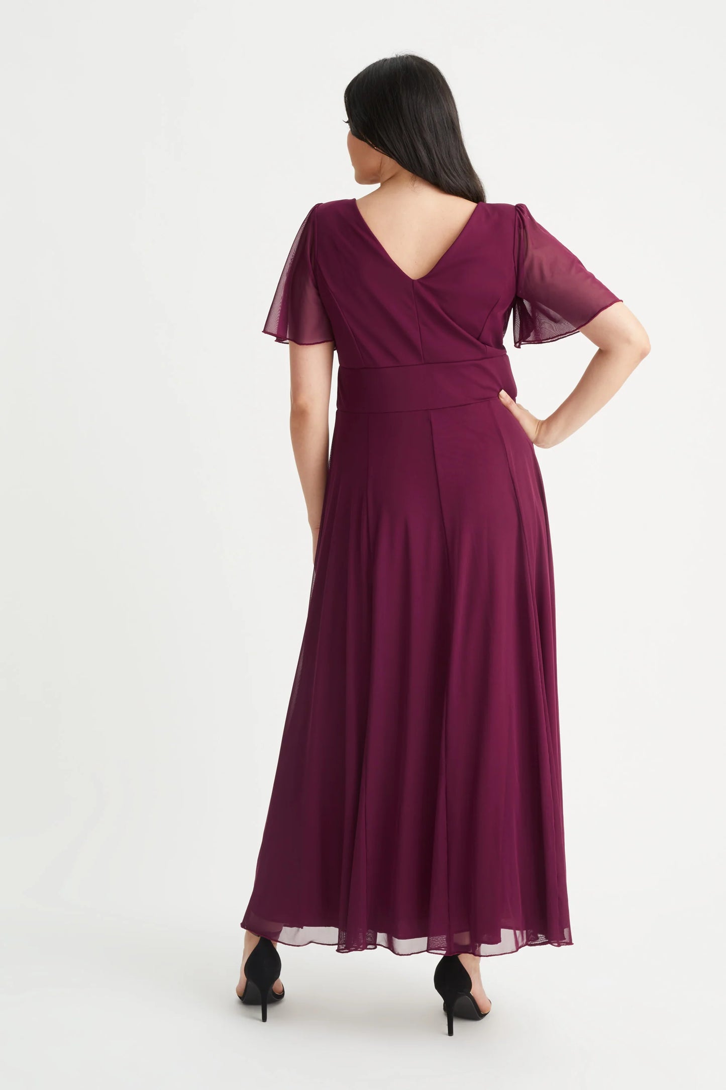 Scarlett & Jo isabelle Magenta Maxi Dress