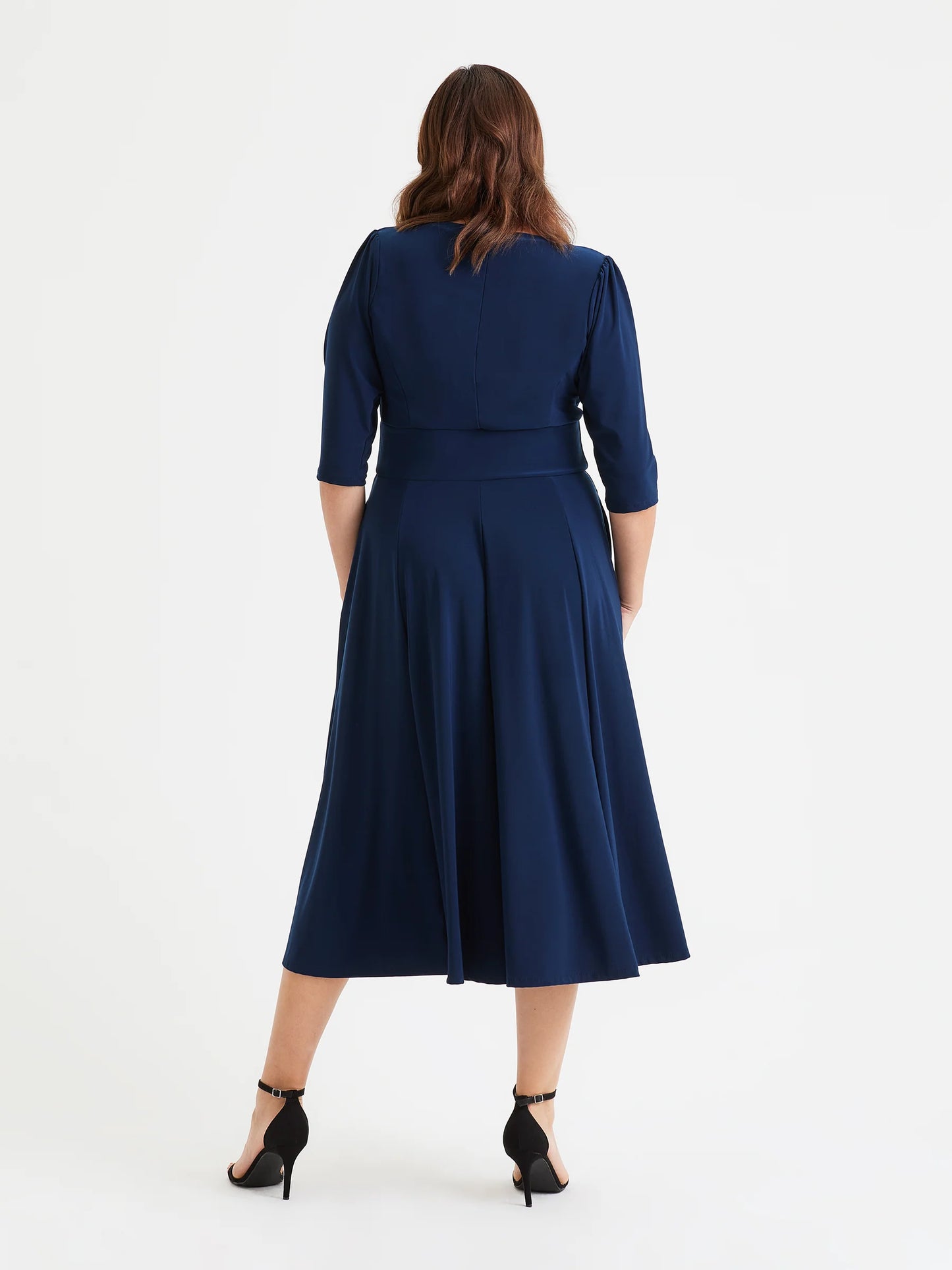 Scarlett & Jo Helena Navy Midi Dress