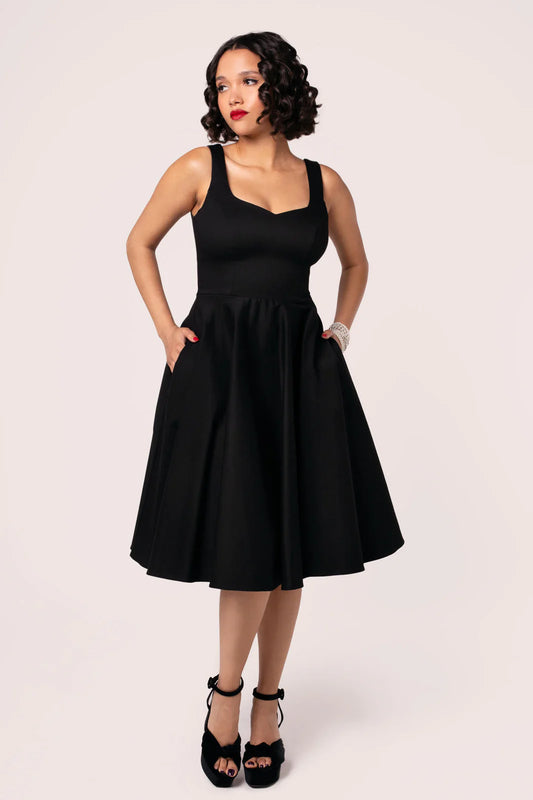 Hell Bunny Heidi Dress In Black