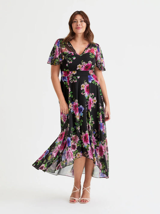 Scarlett & Jo Tilly Black Pink Dress