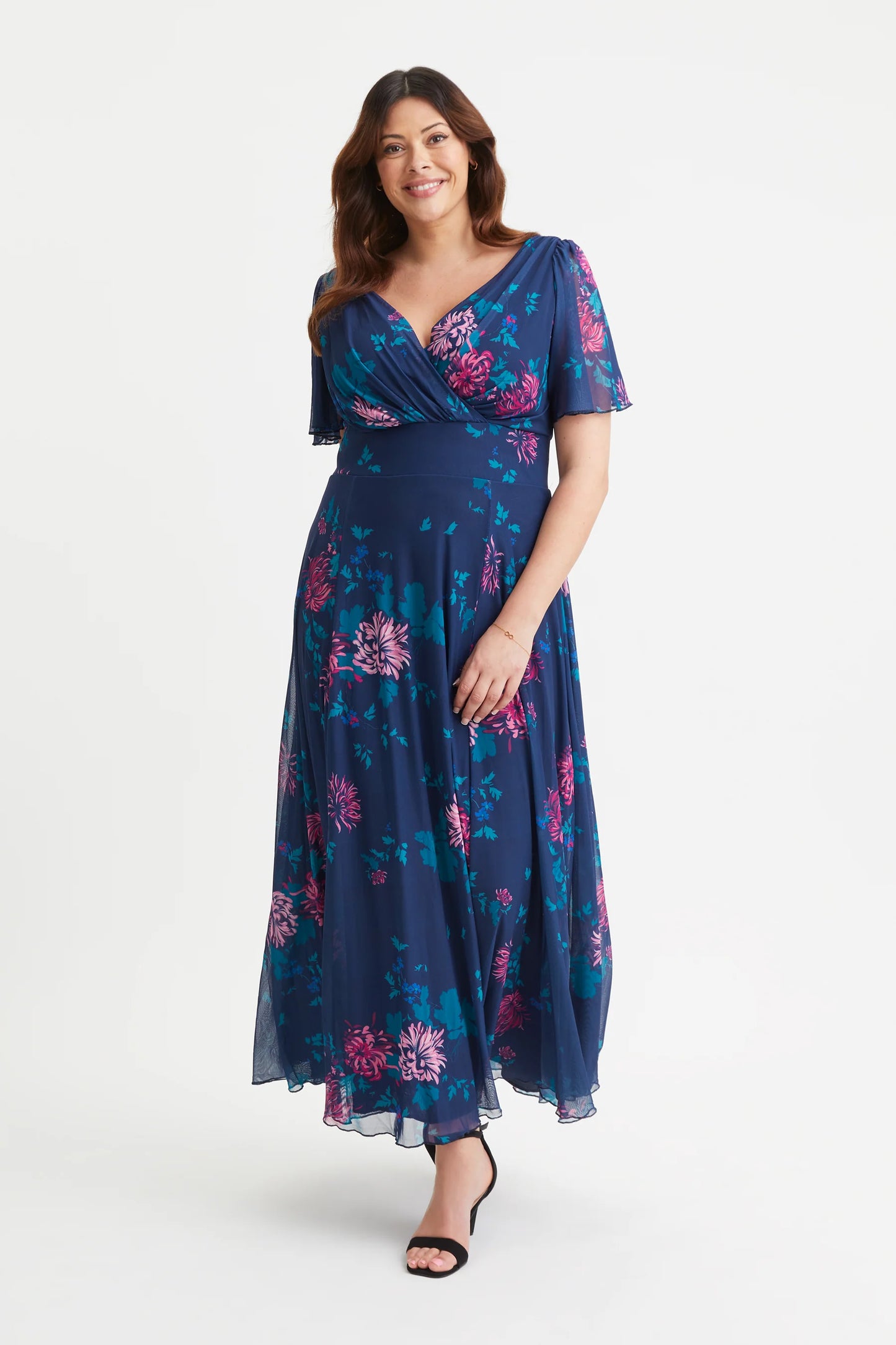 Scarlett & Jo Isabelle New Blue Pink Maxi Dress