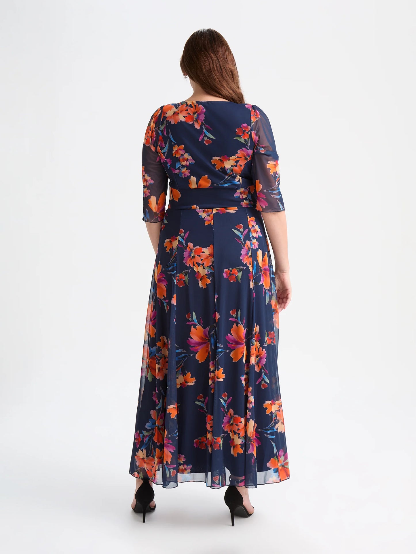 Scarlett & Jo Verity Navy Red Maxi Dress