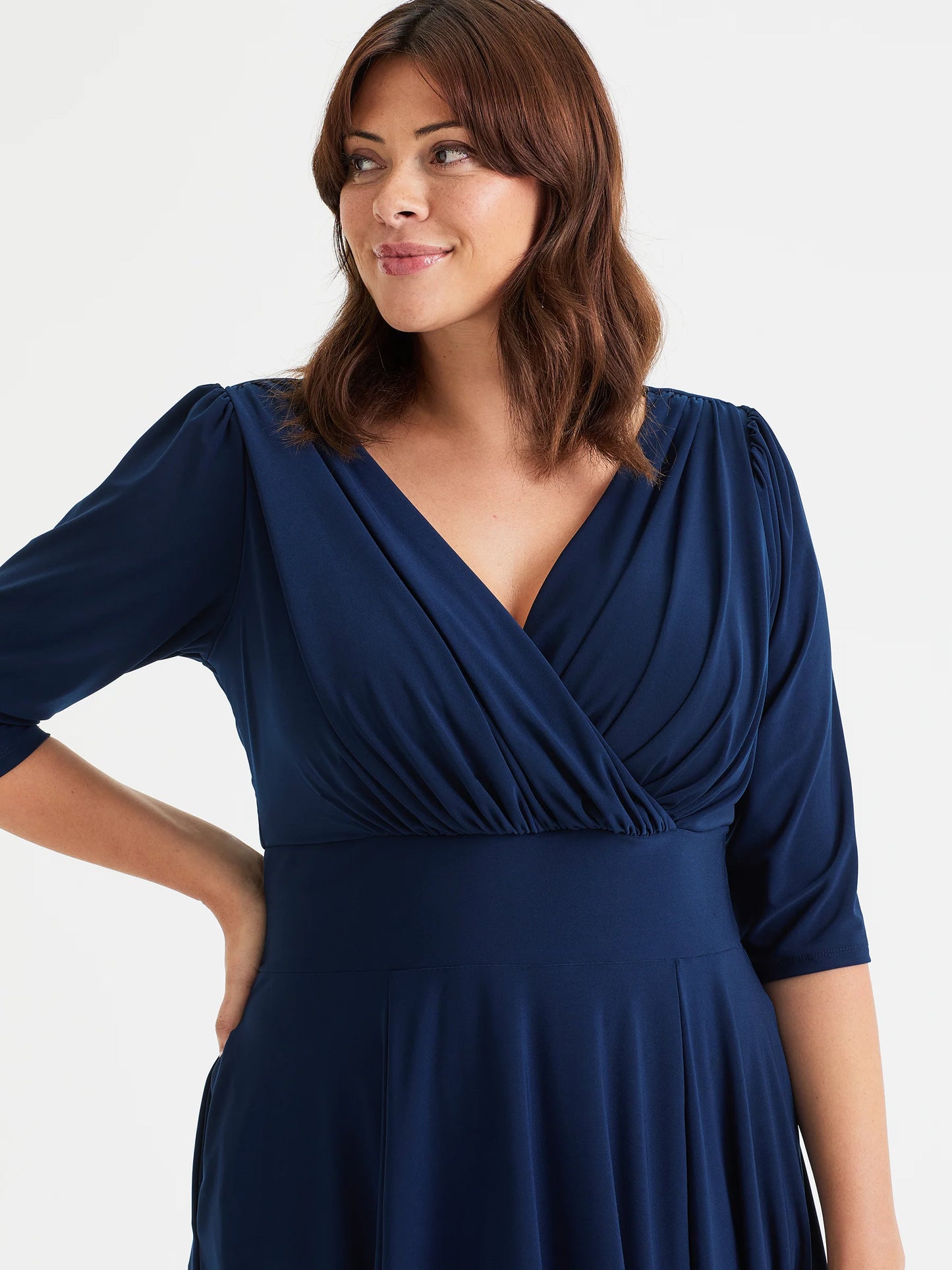 Scarlett & Jo Helena Navy Midi Dress