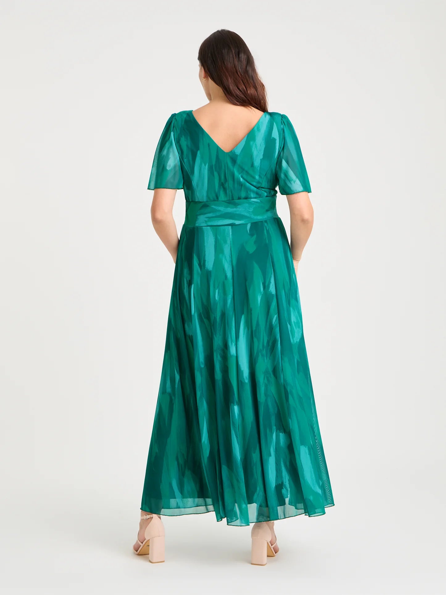 Scarlett & Jo Isabelle Sea Green Maxi Dress
