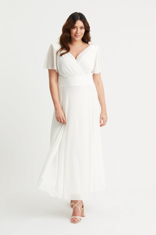 Scarlett & Jo Isabelle Ivory Maxi Dress