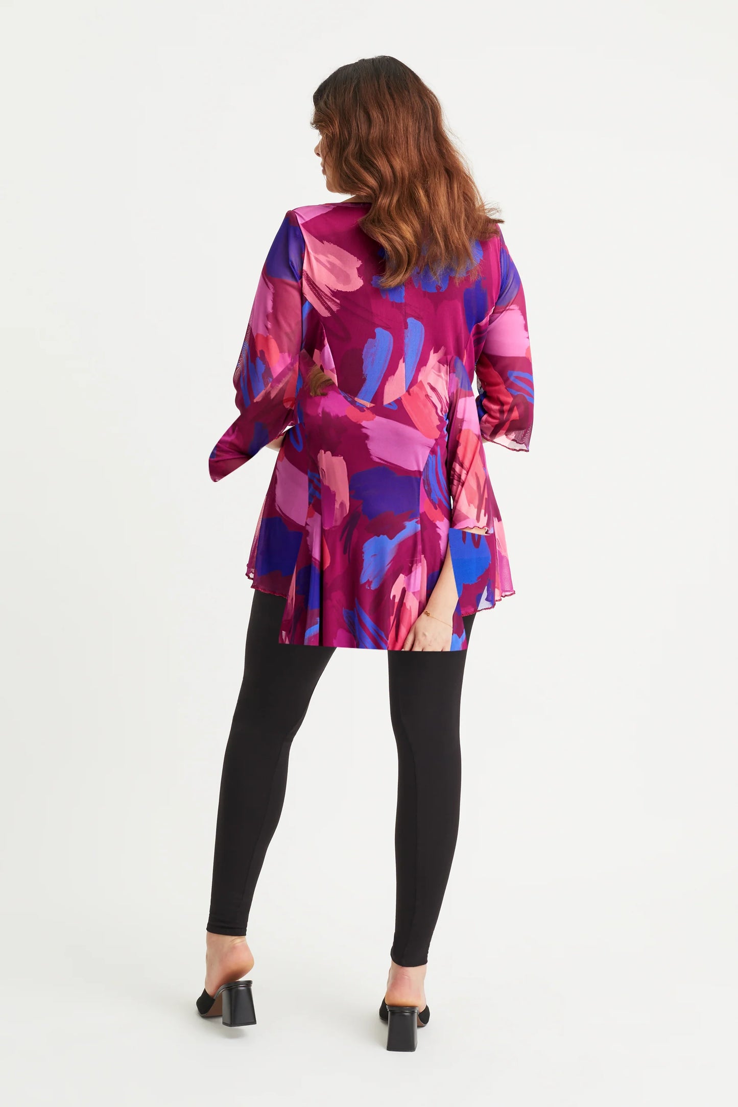 Scarlett & Jo Magenta Splash V Neck Tunic