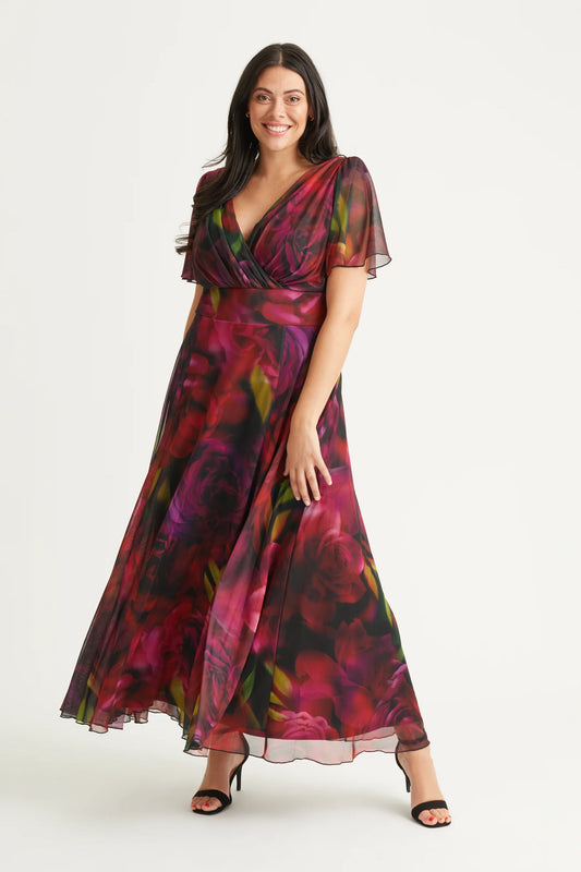 Scarlett & Jo Isabelle Rose Yellow Maxi Dress