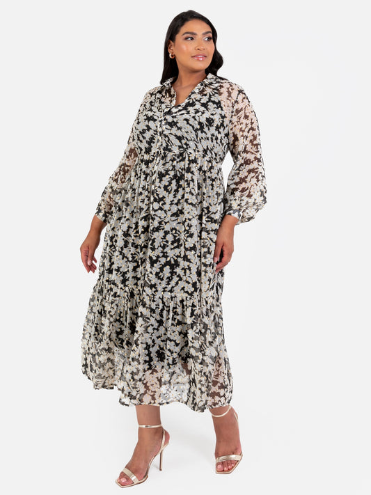 Lovedrobe Tiered Shirt Dress With Slip