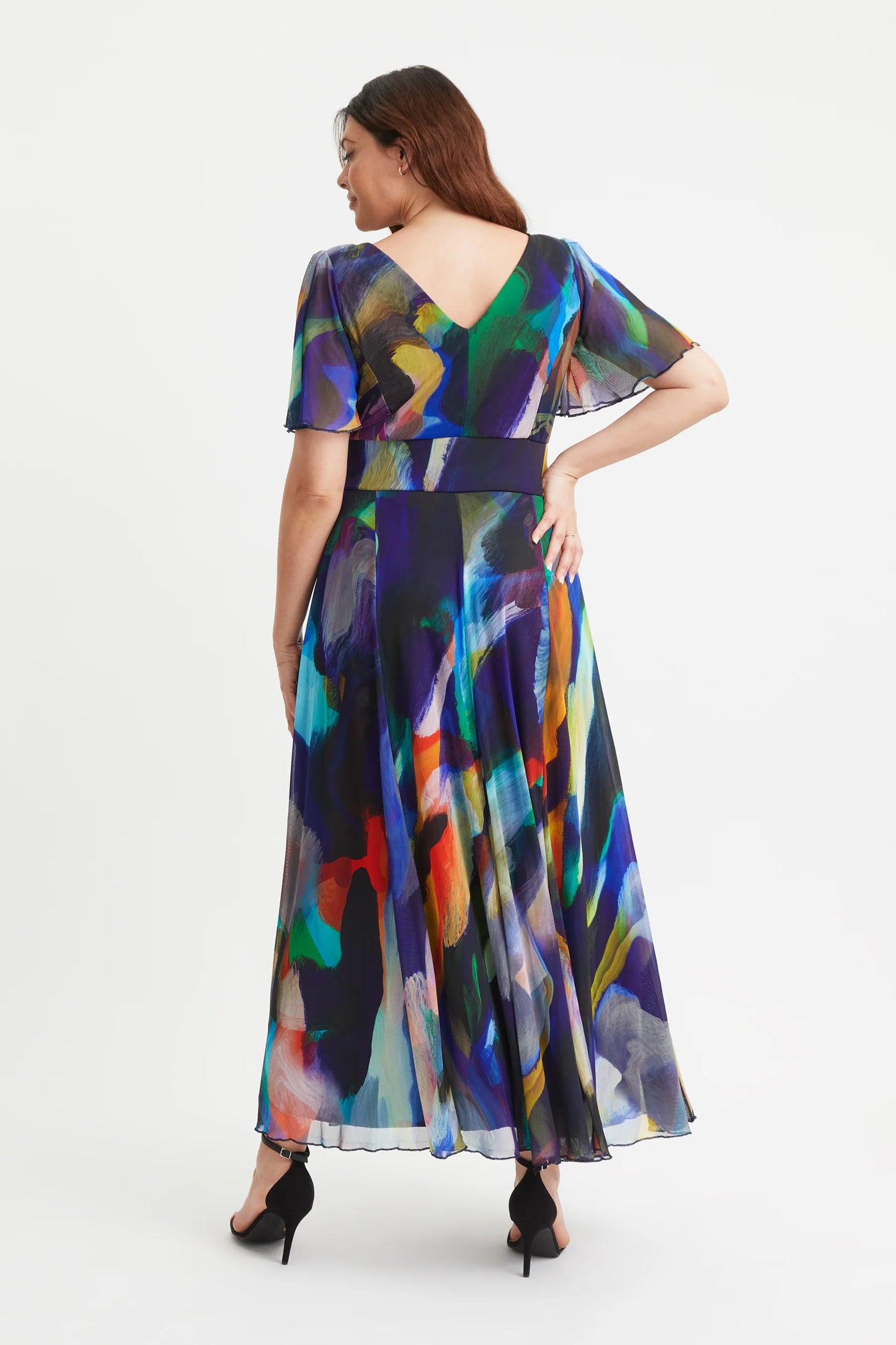 Scarlett & Jo Isabelle Navy Mirage Maxi Dress