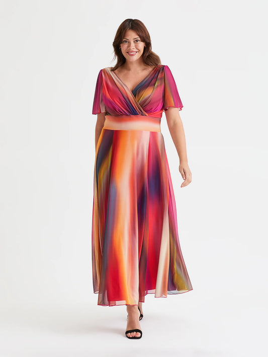 Scarlett & Jo Isabelle Pink Ombre Maxi Dress