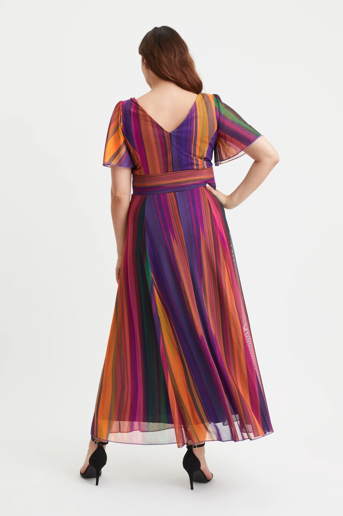 Scarlett & Jo Isabelle Multi Stripe Maxi Dress