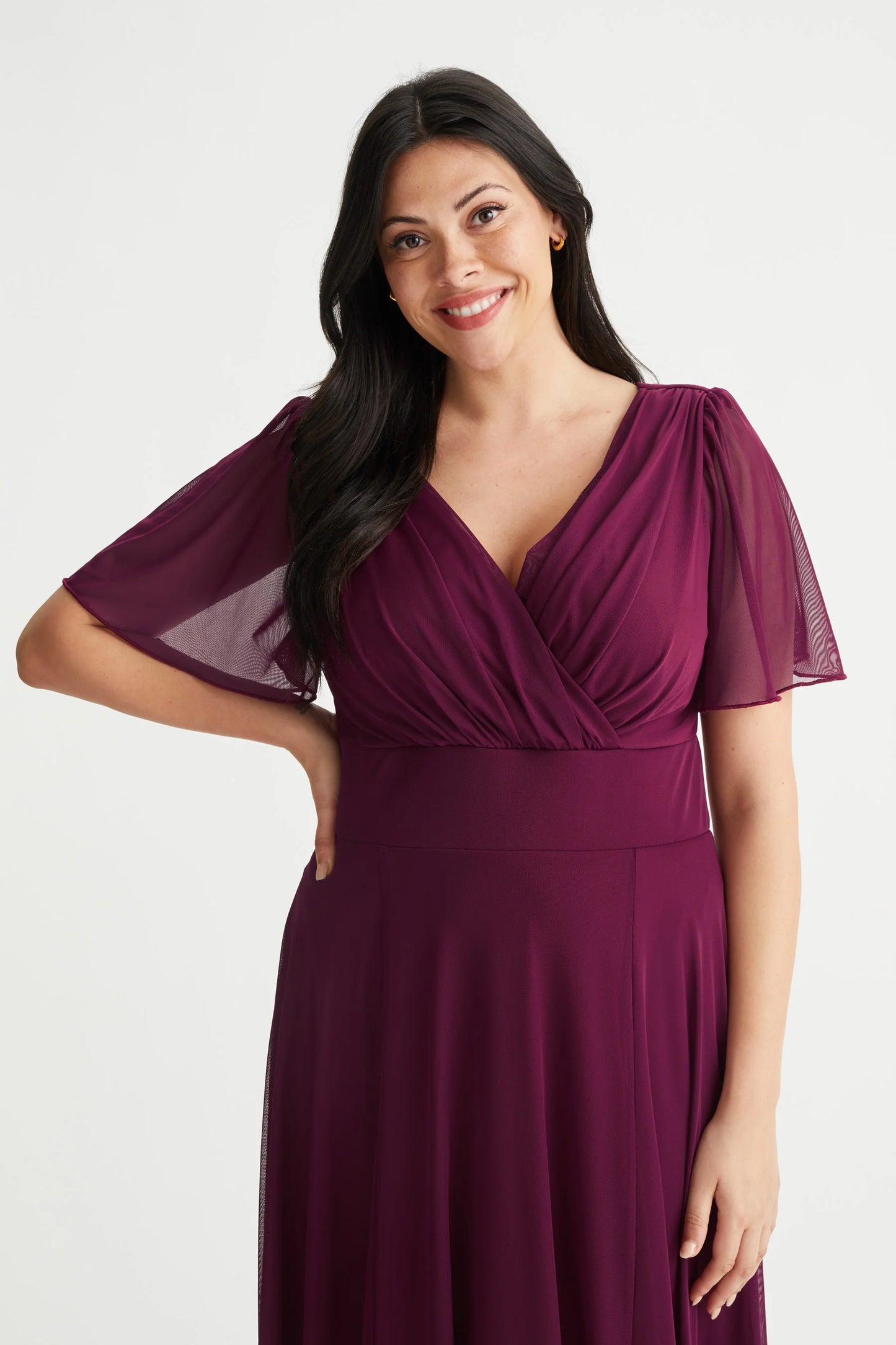 Scarlett & Jo isabelle Magenta Maxi Dress