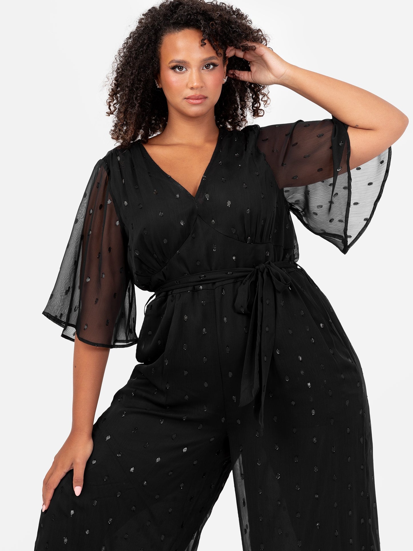 Lovedrobe Black V Neck Jumpsuit