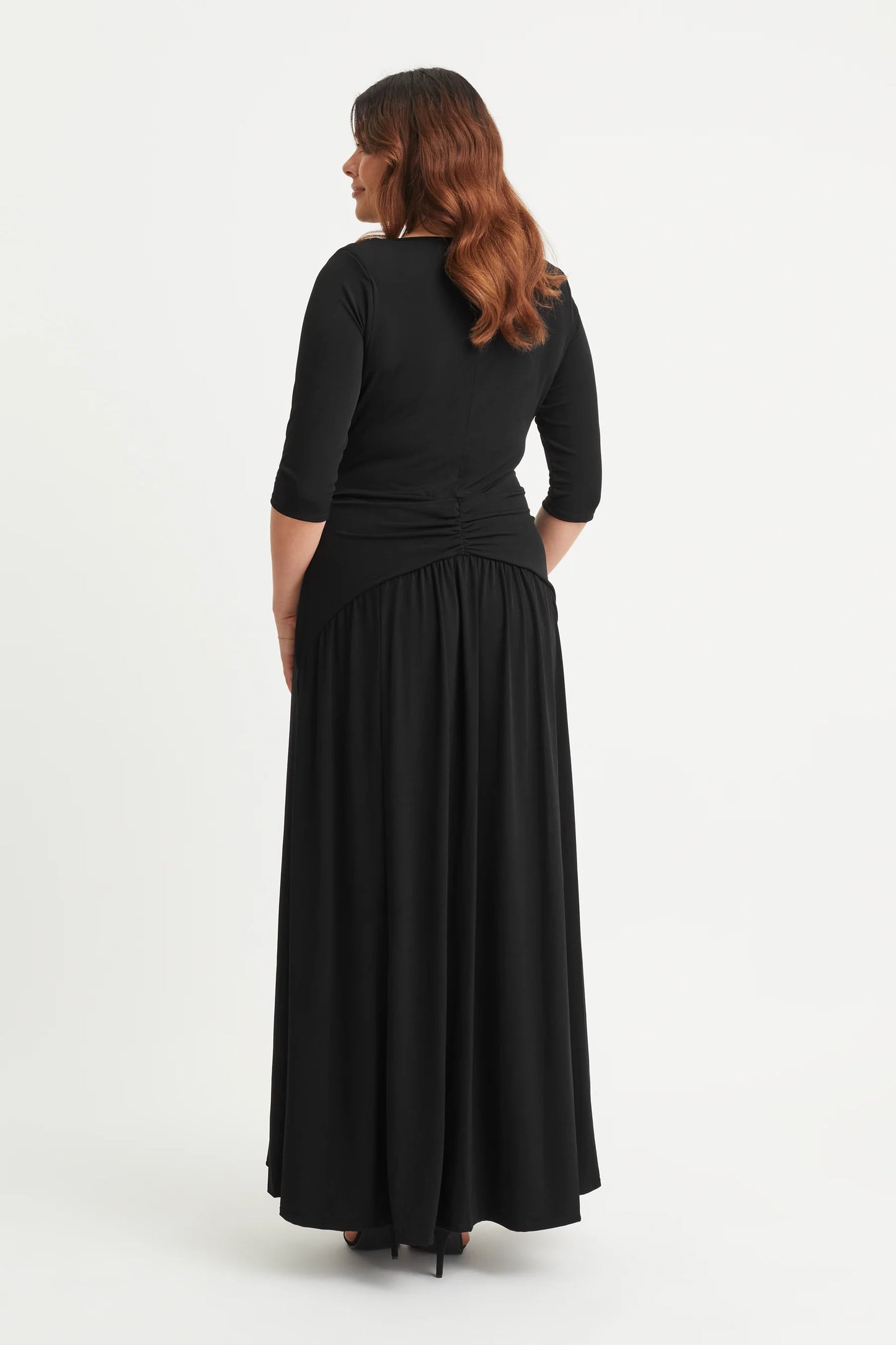 Scarlett & Jo Cowl Neck Black Maxi Dress