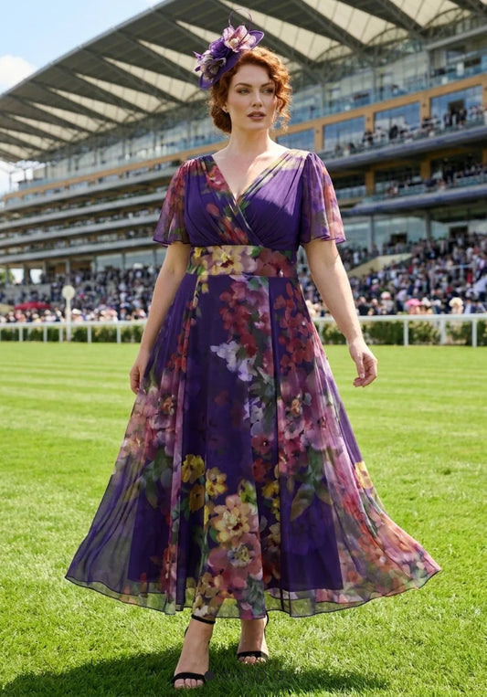 Scarlett & Jo Isabelle Angel Sleeve Maxi Dress
