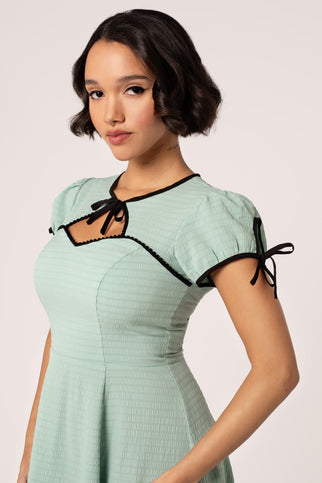 Hell Bunny Casey Green Dress