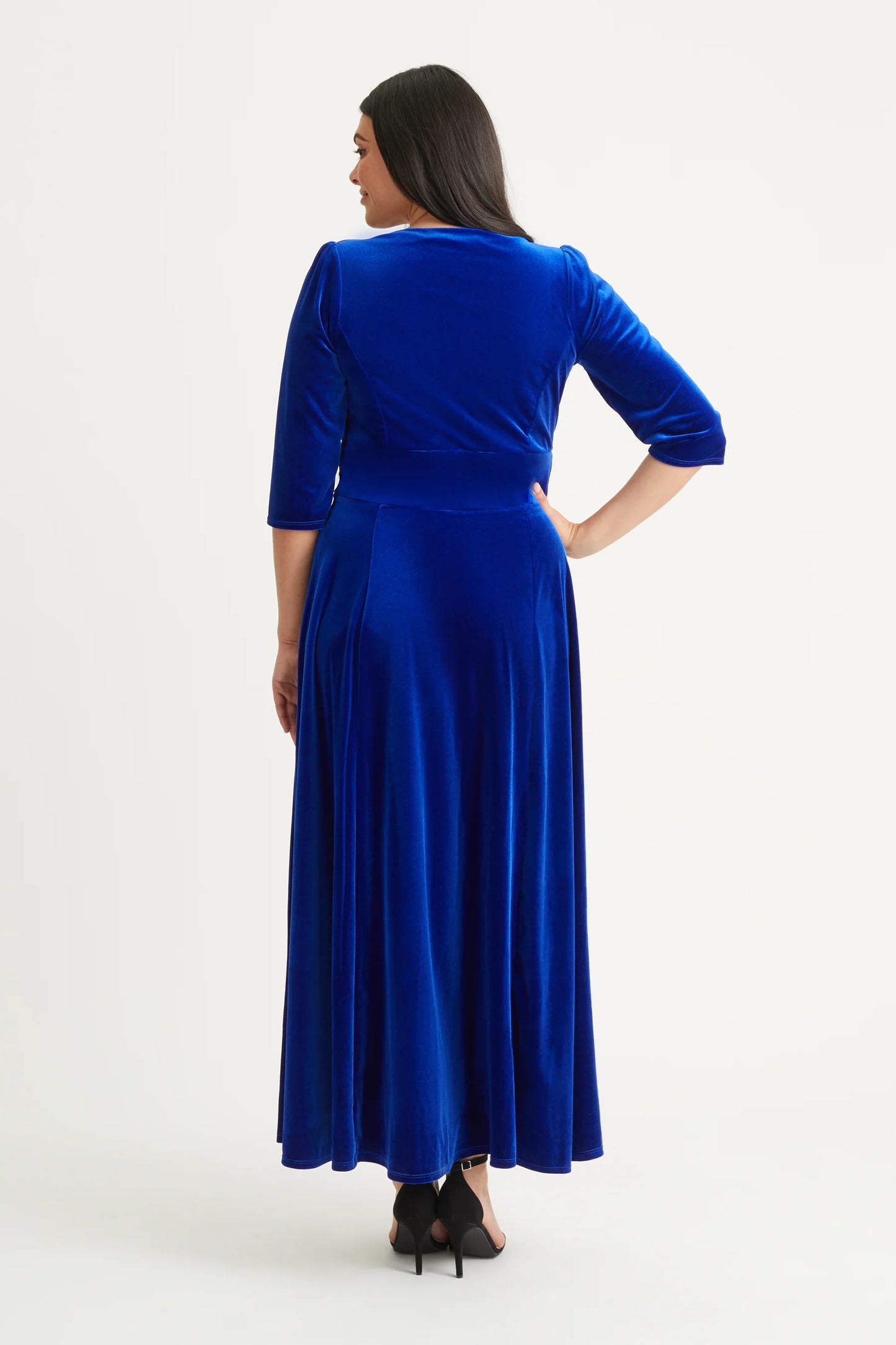 Scarlett & Jo Verity Velvet Cobalt Blue Maxi Dress