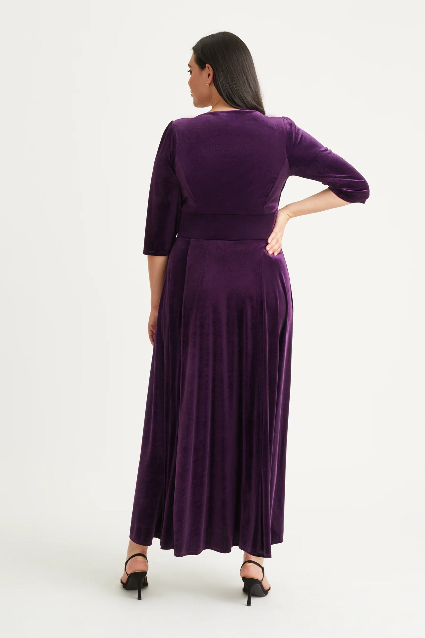 Scarlett & Jo Verity Velvet Purple Maxi Dress