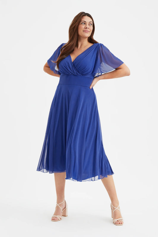 Scarlett & Jo Victoria Royal Blue Midi Dress