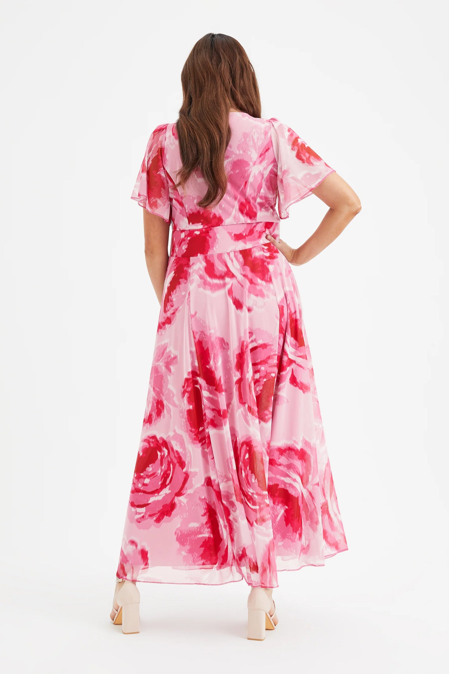 Scarlett & Jo Kemi Pink Rose Maxi Dress