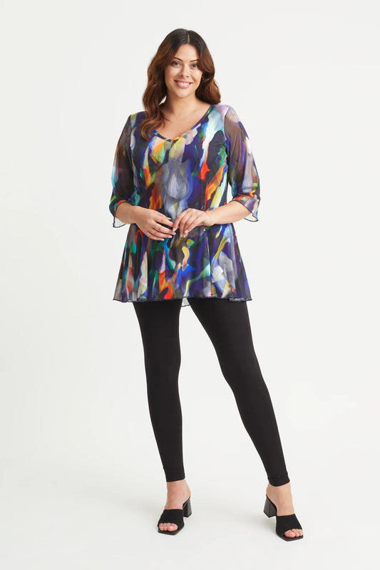 Scarlett & Jo Multi Brush V Neck Tunic