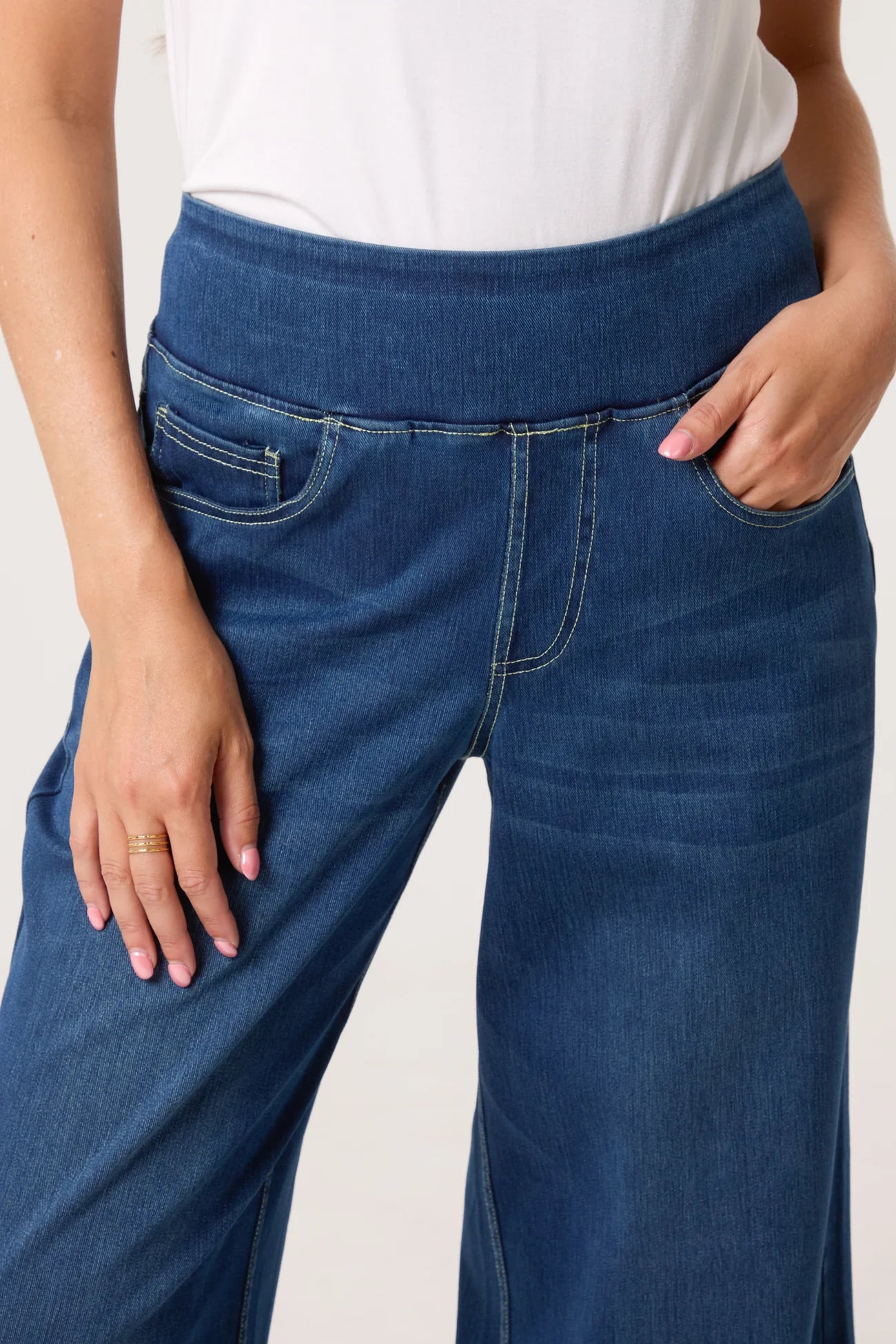 QED Wide Waistband Stretch Jeans