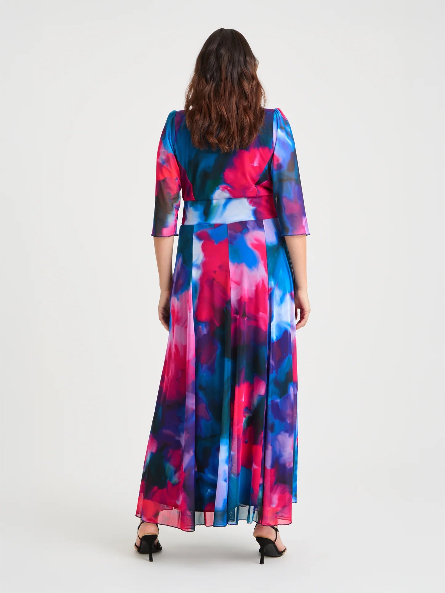 Scarlett & Jo Verity Blue Pink Maxi Dress
