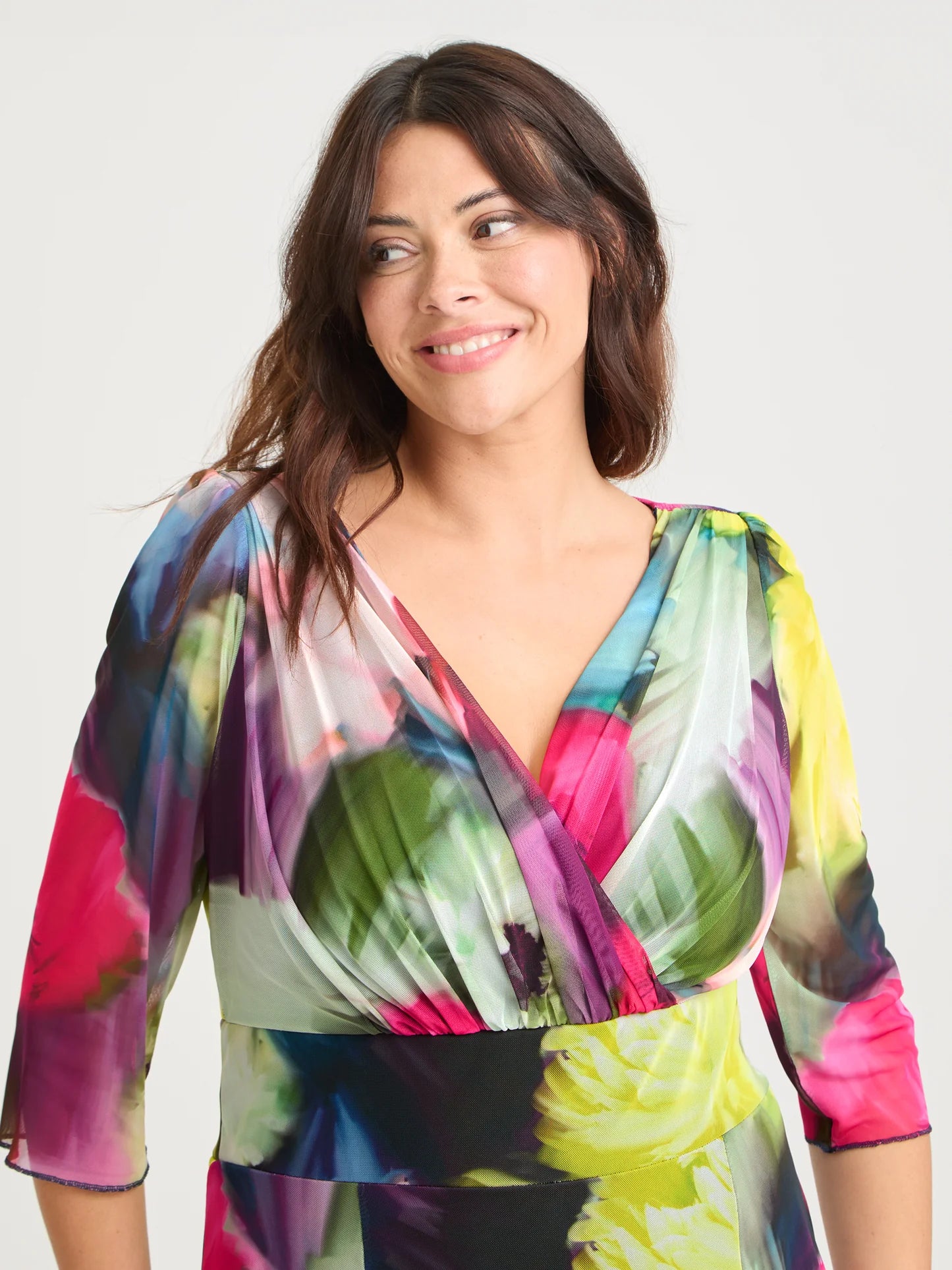 Scarlett & Jo Verity Pink Yellow Maxi Dress