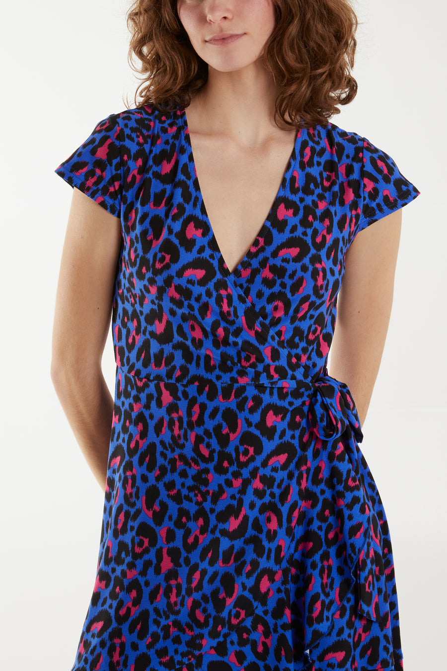Wrap Leopard Print Mini Dress