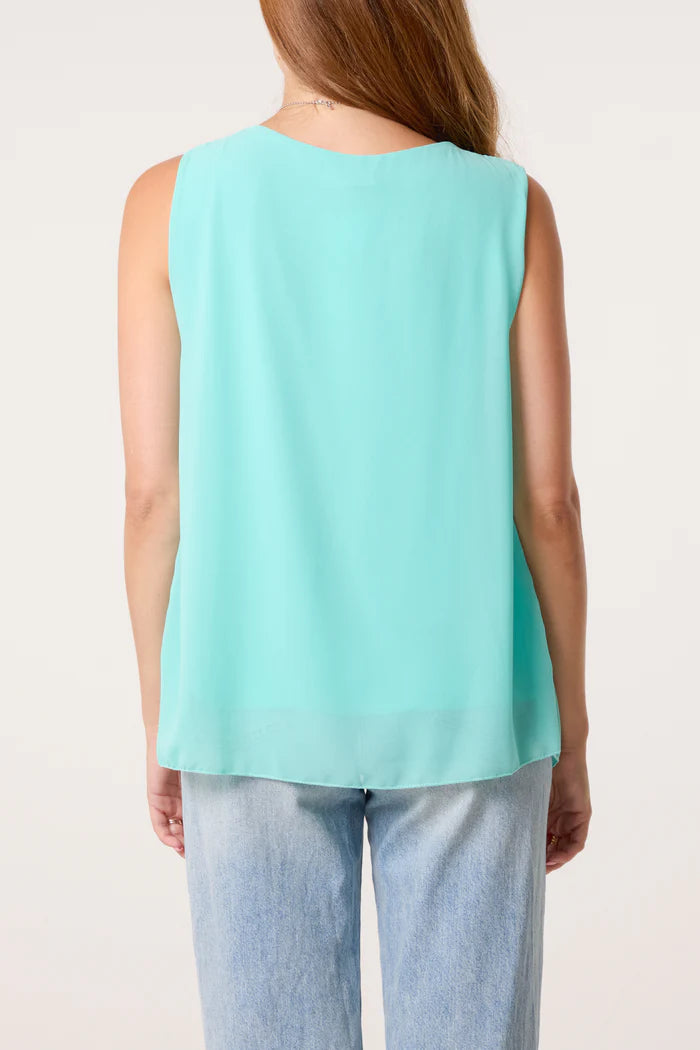 Pleated Necklace Vest