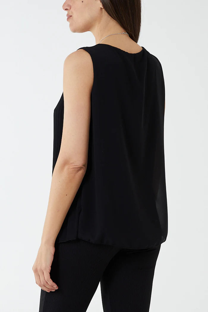 Pleated Necklace Vest