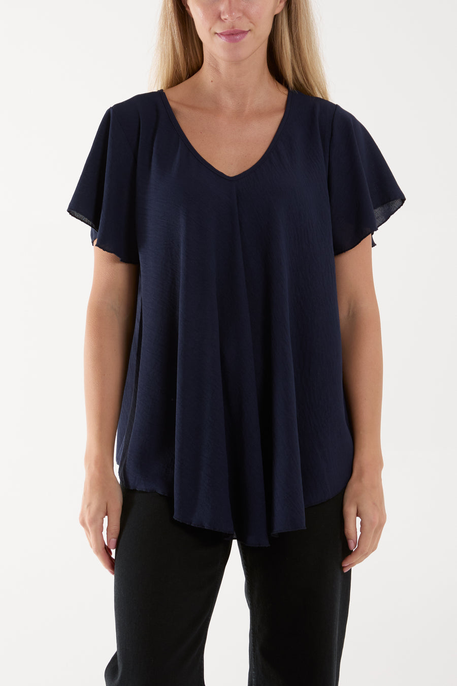 Angel Sleeve V Neck Blouse