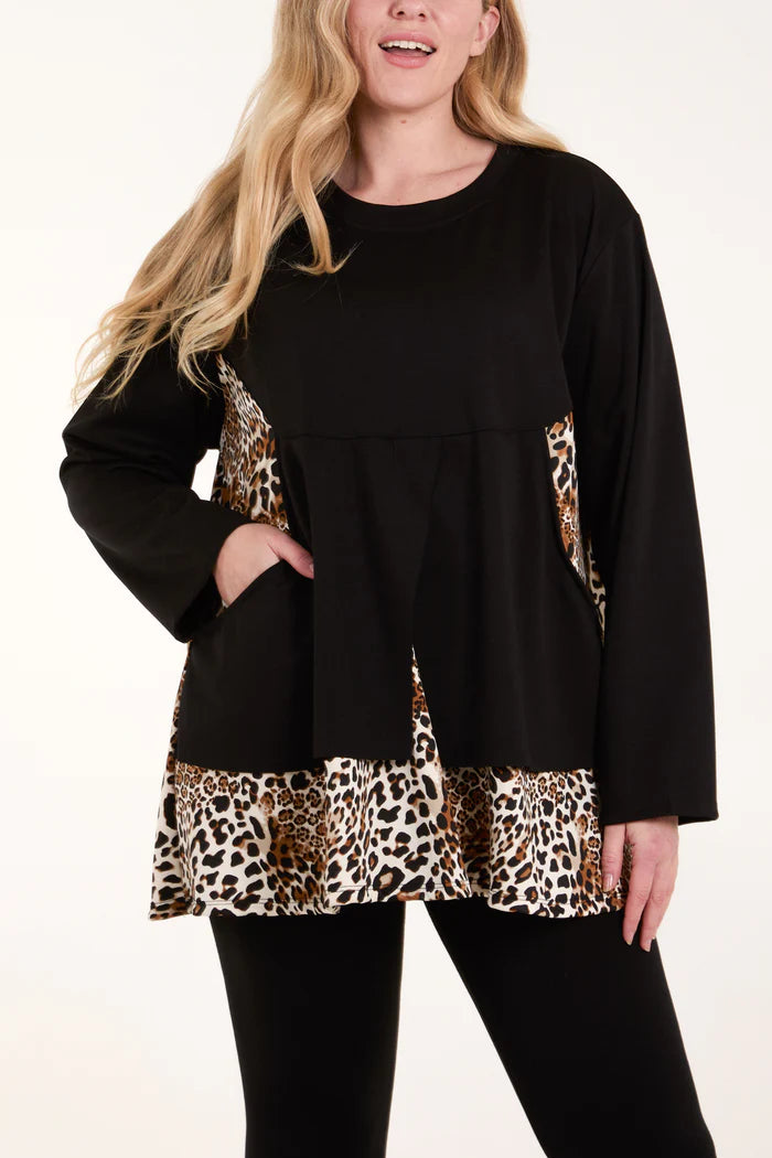 Leopard Back Pocket Sweatshirt