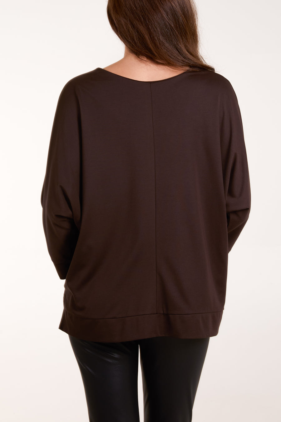 Boat Neck Bat Wing Sleeve Top