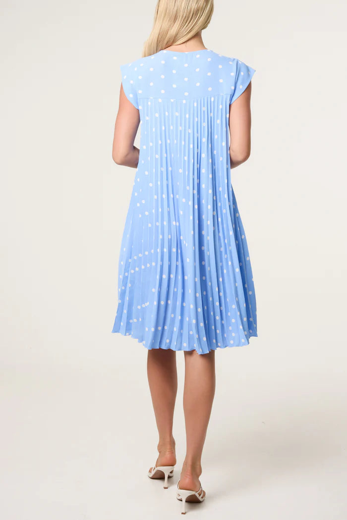 Cap Sleeve Polka Dot Mini Dress