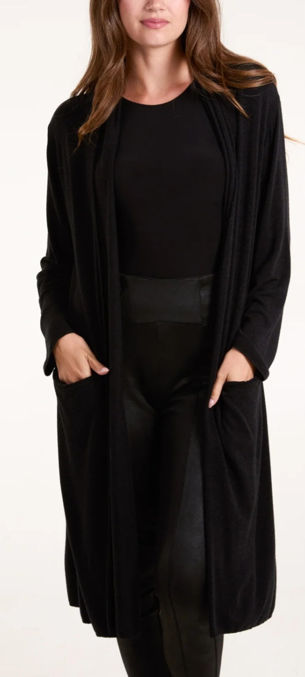 Longline Fine Knit Cardigan