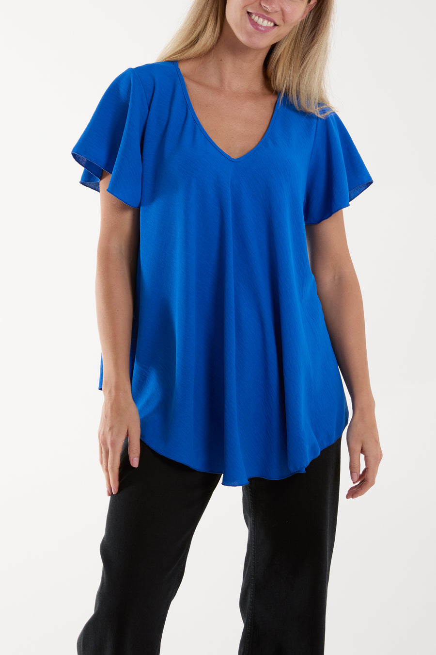 Angel Sleeve V Neck Blouse