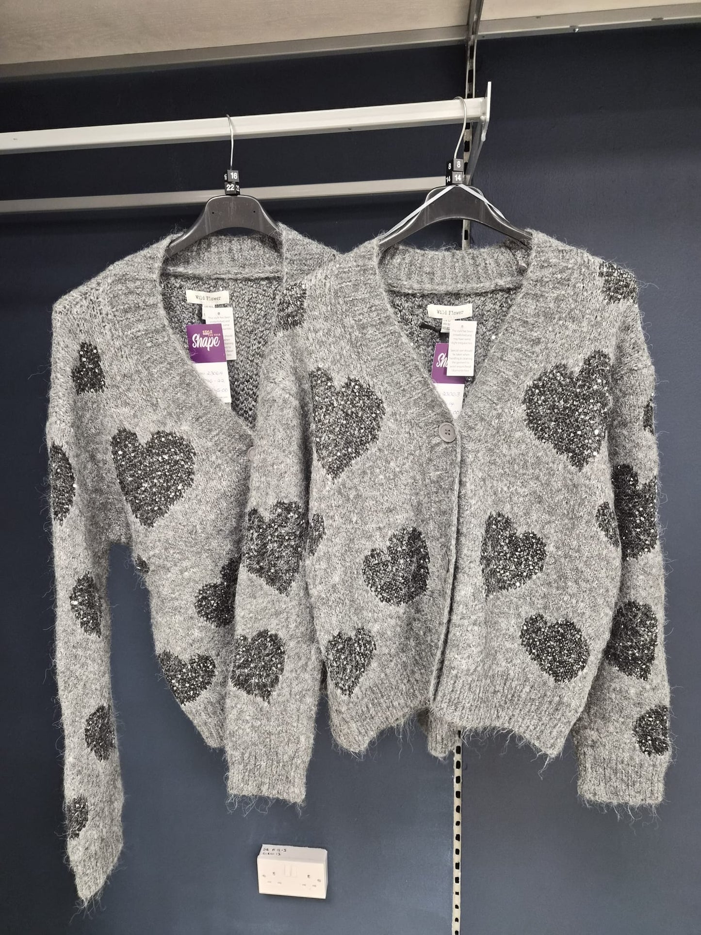 Sparkle Hearts Knit Cardigan