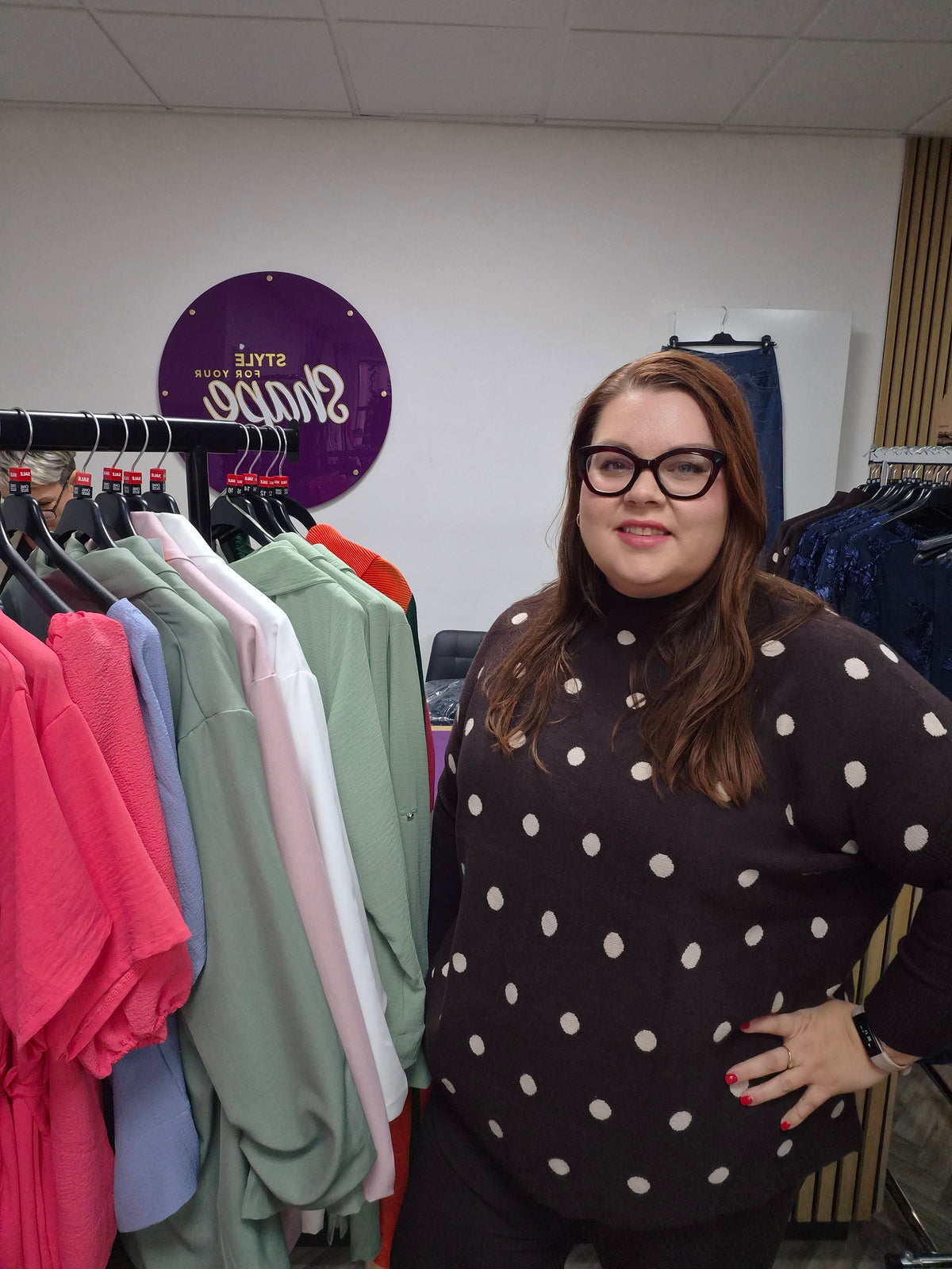 Polka Dot Batwing Jumper