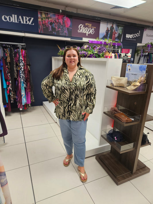 Zebra Print Relaxed Shirt