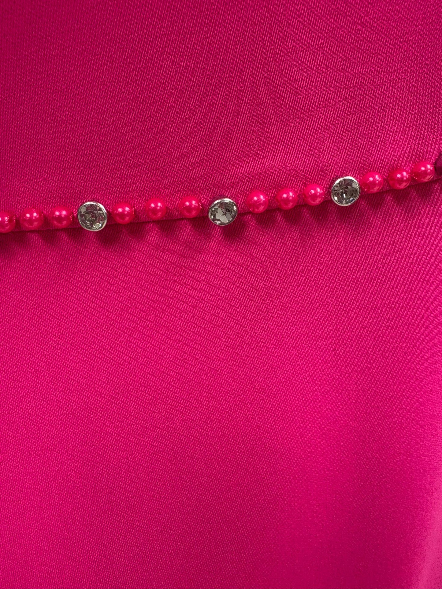 Lizabella Hot Pink With Cold Shoulder And Embellishment MOB/MOG Dress