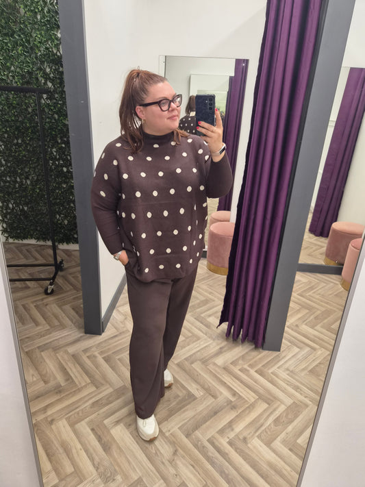 Polka Dot Batwing Jumper