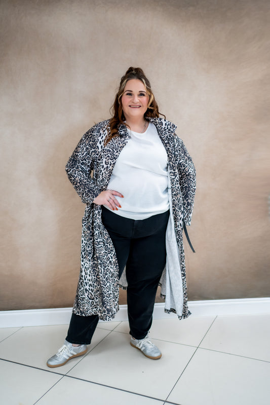 Malissa J Leopard Print Parka Jacket