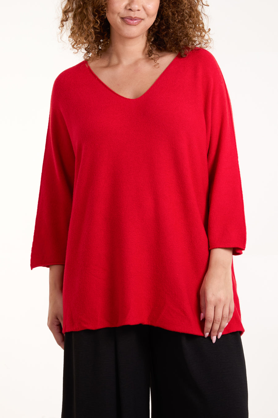 V Neck Fine Knit Jumper