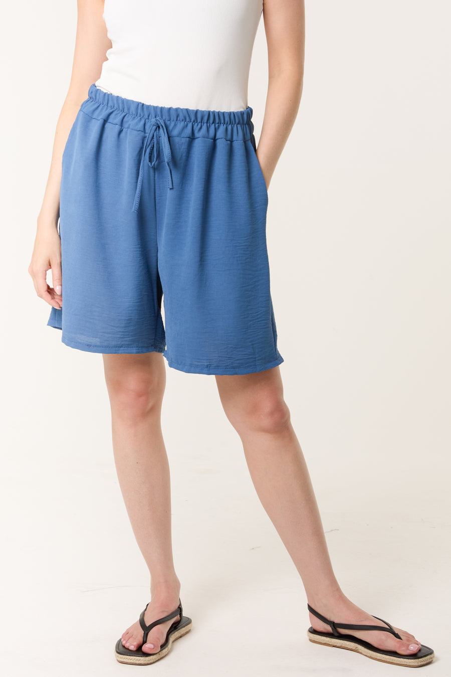 Relaxed Fit Bermuda Shorts With Pockets