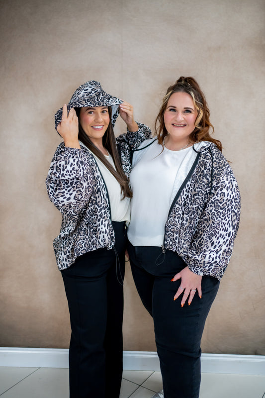 Malissa J Leopard Oversized Hooded Jacket